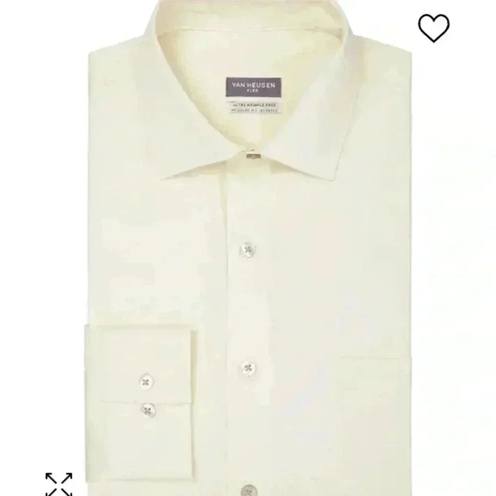 NWOT Men’s cream off white dress shirt long sleeve button down